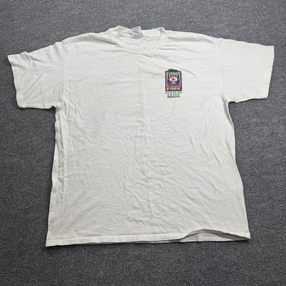 Fenway Park Boston Red Sox Delta T Shirt Men XL White Green Monster  Graphic Tee